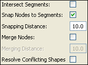 Snap nodes to segments settings Snap nodes to segments settings