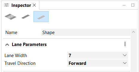 Lane parameters Lane parameters