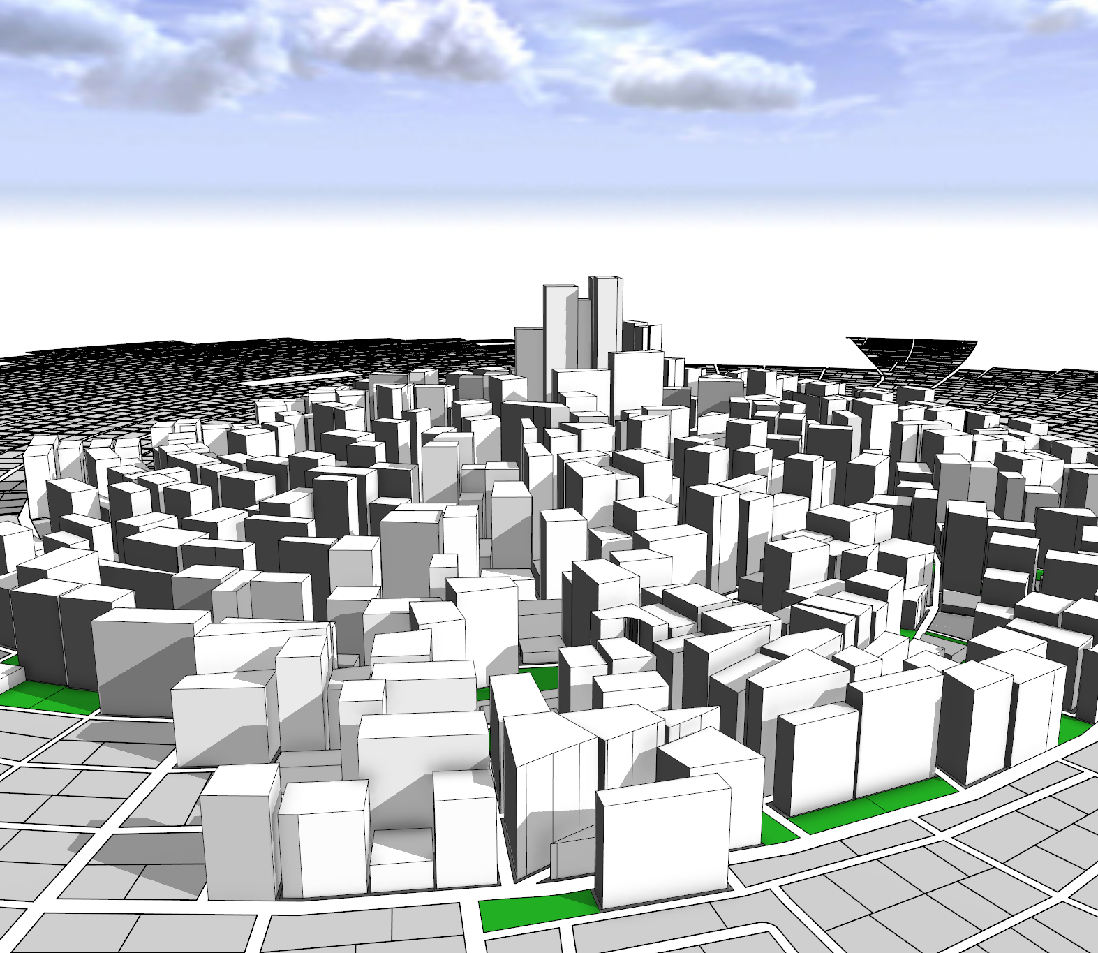 Overview of the scene with generated models Overview of the scene with generated models
