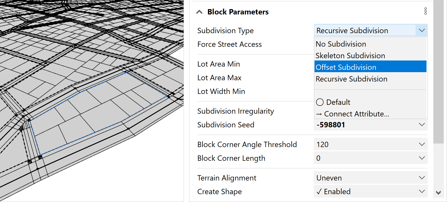 Change to Offset Subdivision Change to Offset Subdivision