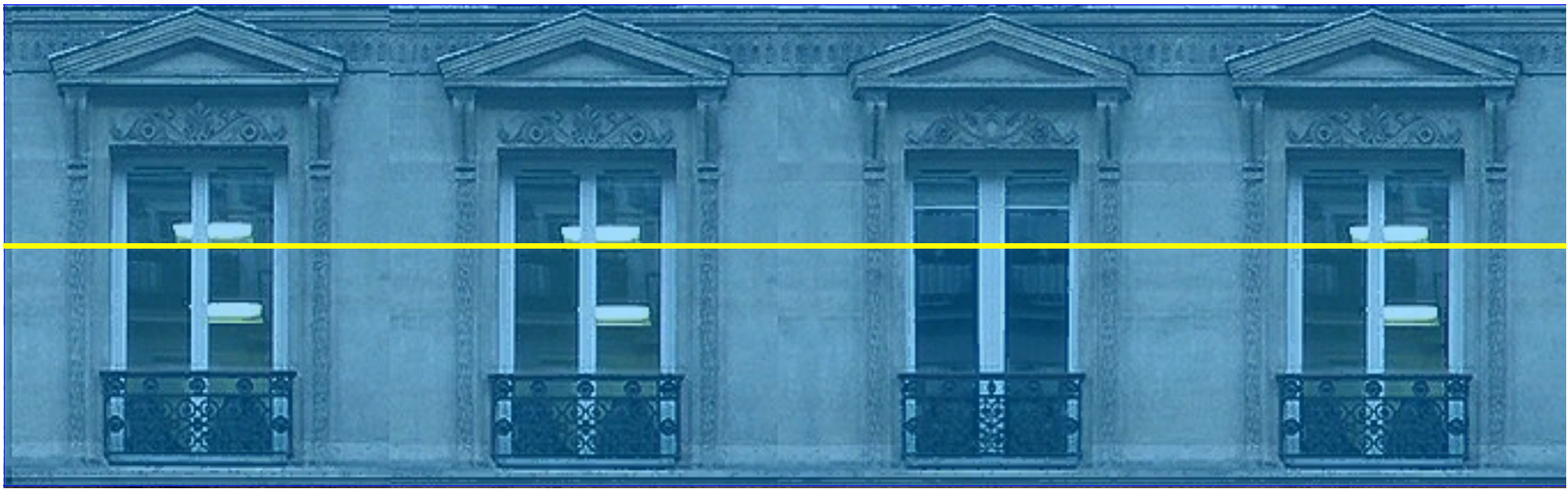 X Splits with absolute split type represented by horizontal yellow line