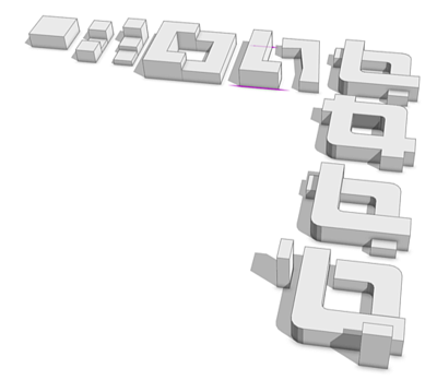 All footprints extruded All footprints extruded