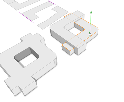 Extruded overlapping shapes Extruded overlapping shapes