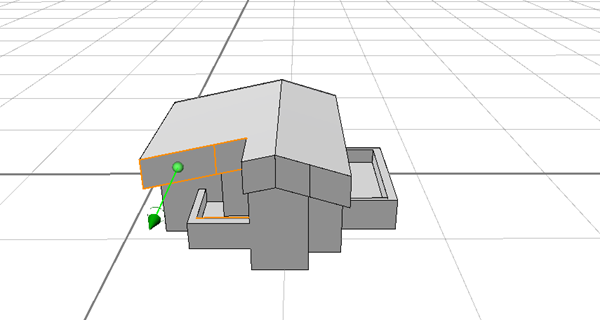 Continue to drag a third and fourth face to shape the building. Continue to drag a third and fourth face to shape the building.