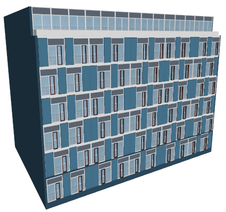 Colored and textured model after applying material rules Colored and textured model after applying material rules