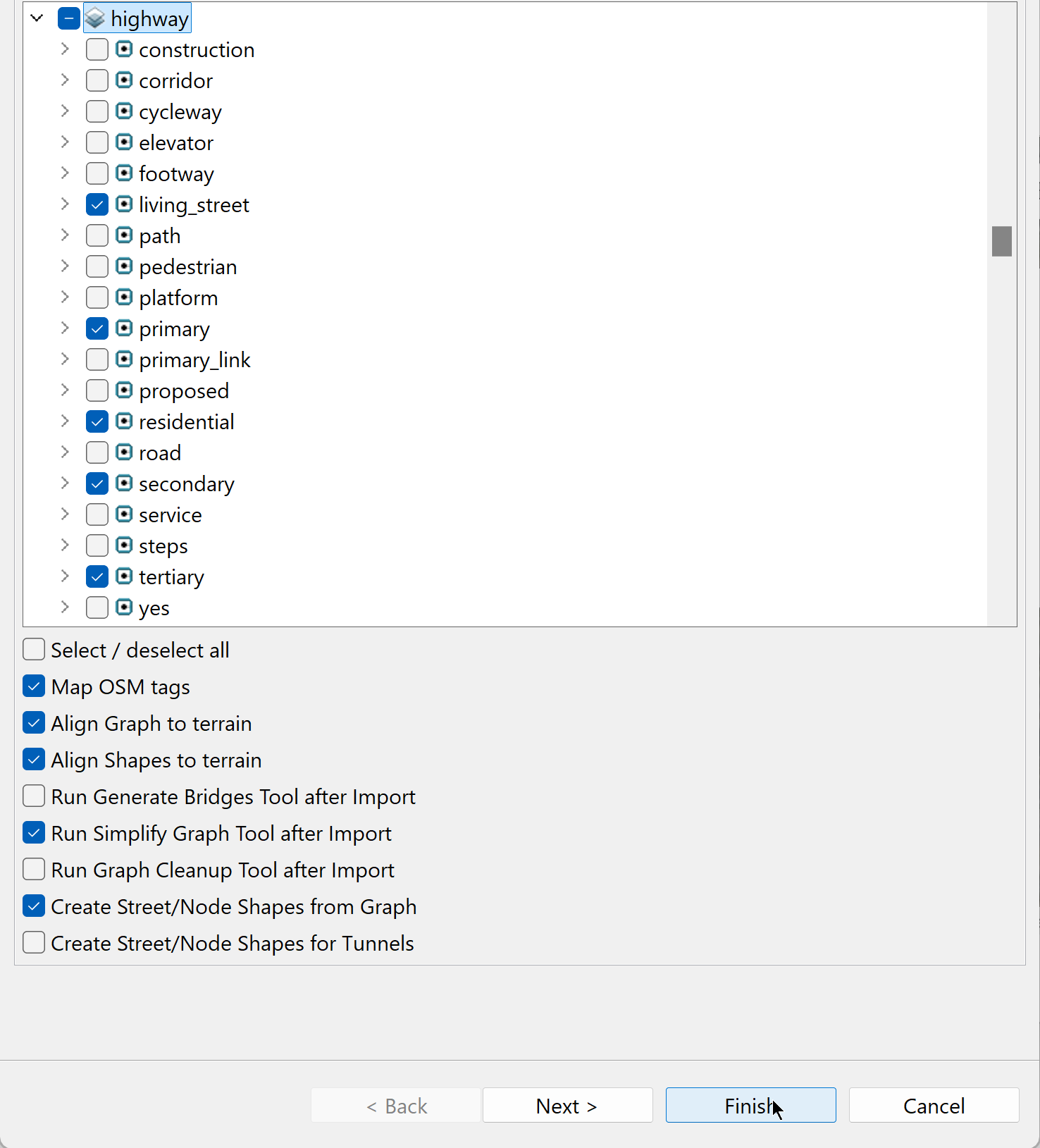 Import settings Import settings