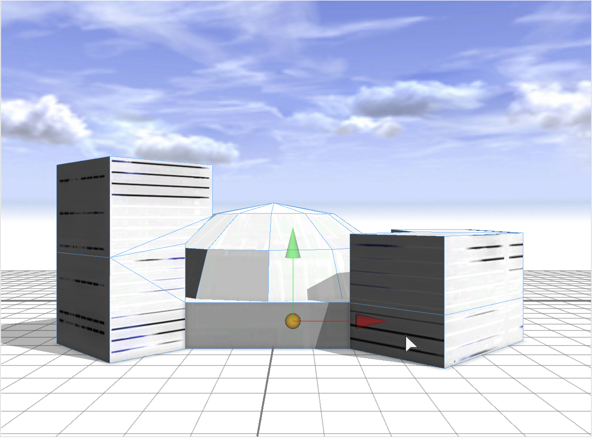 Pivot in center in world coordinate system, front Pivot in center in world coordinate system, front