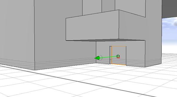 Create the first door on the bottom level. Create the first door on the bottom level.