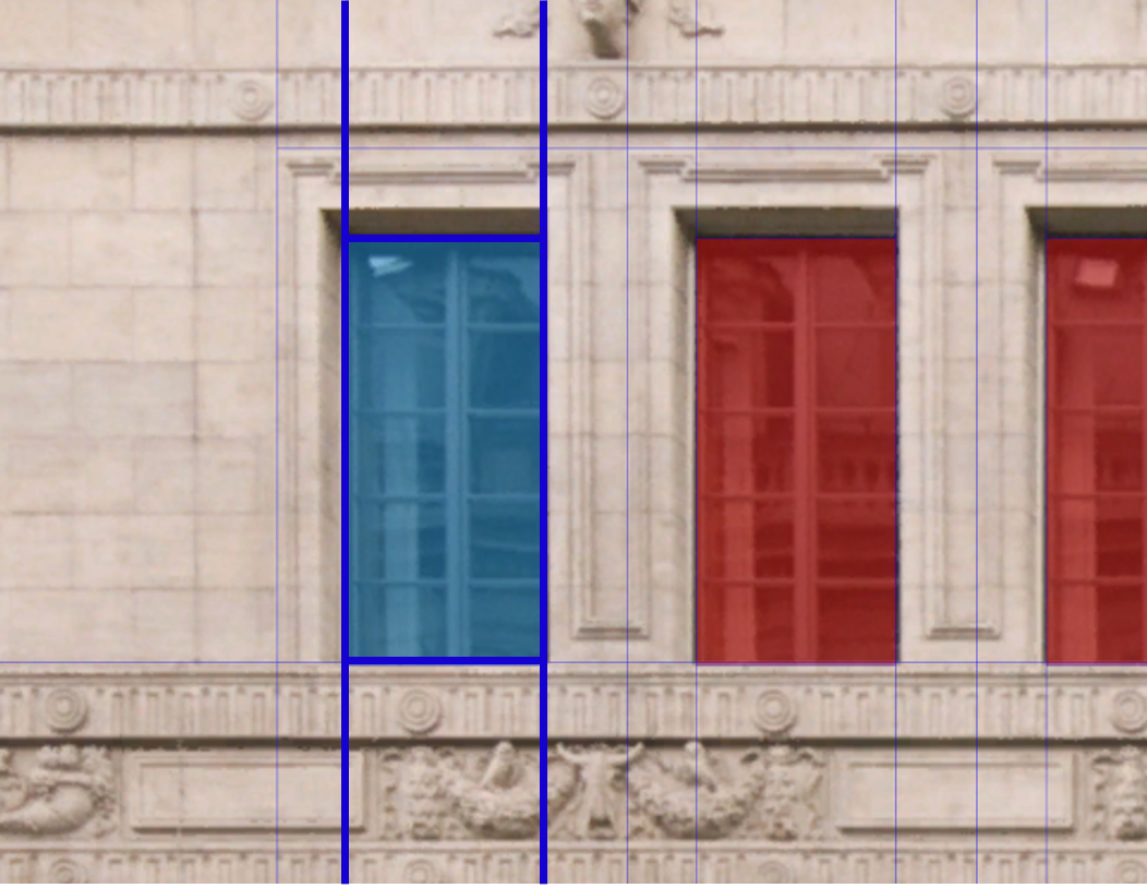 Isolate the glass section Isolate the glass section