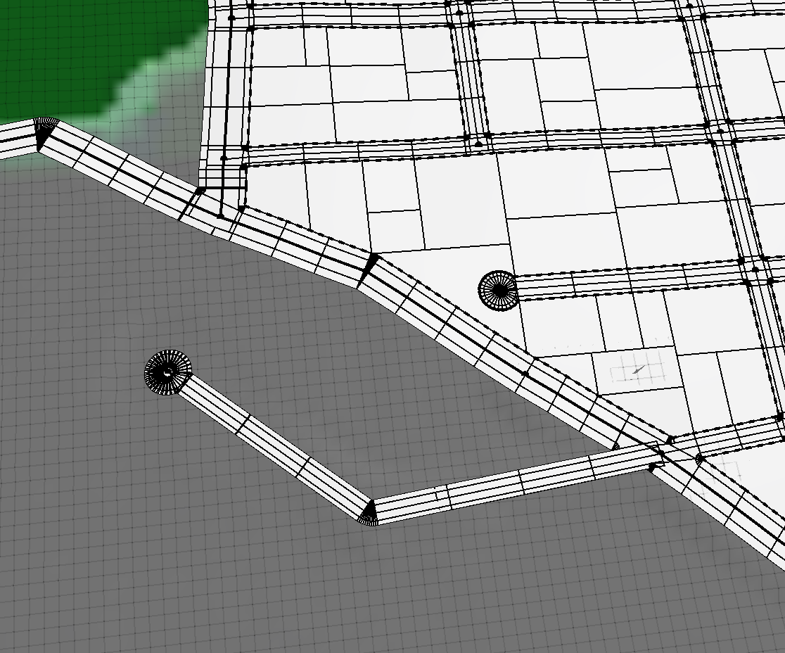 Finished polygonal street Finished polygonal street