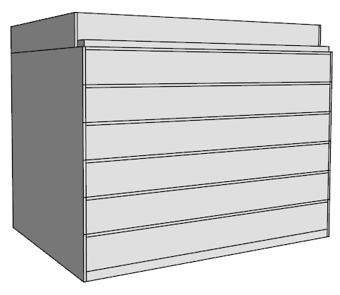 Facade with floor and ledge splits Facade with floor and ledge splits