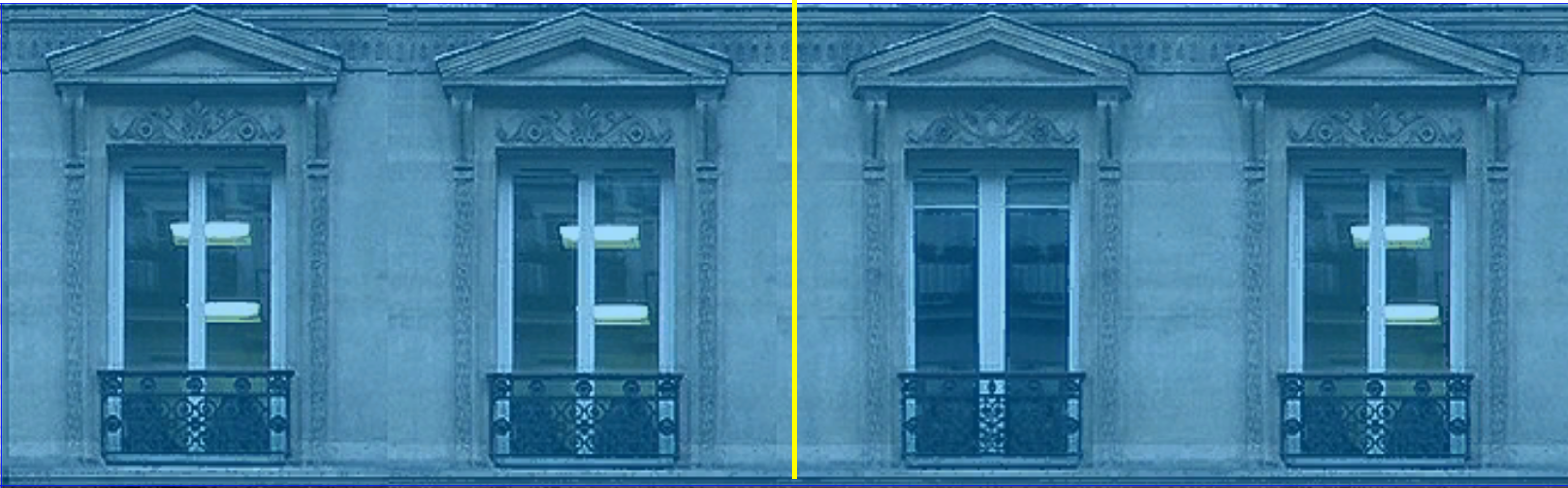 Y splits with an absolute split type represented by vertical yellow line