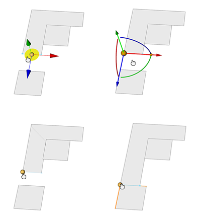 Move shape to intersect with another one Move shape to intersect with another one