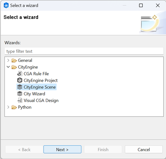 New CityEngine scene New CityEngine scene