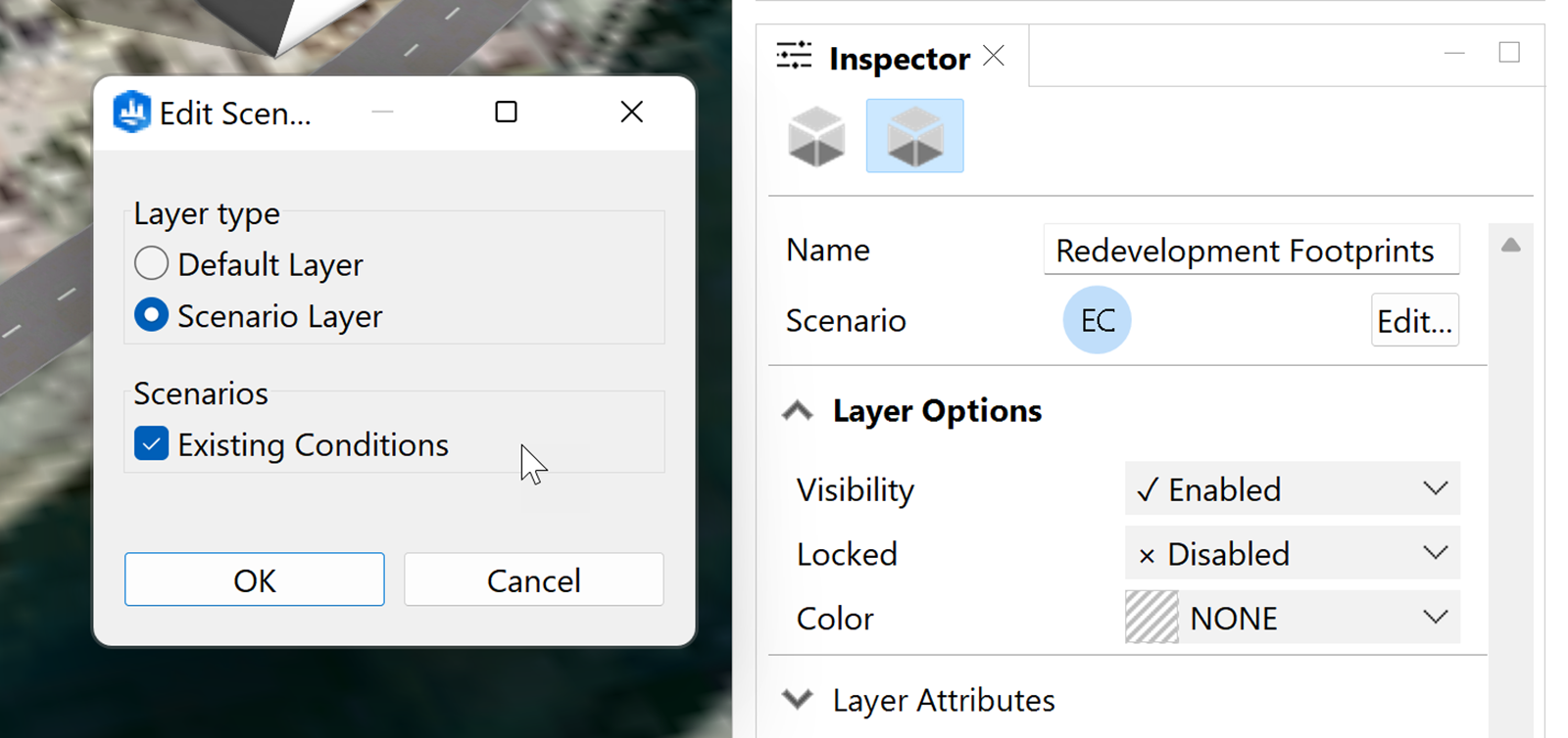 Move existing building to Existing Conditions Scenario Move existing building to Existing Conditions Scenario