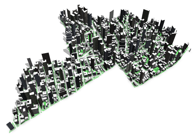 View of the generated buildings View of the generated buildings