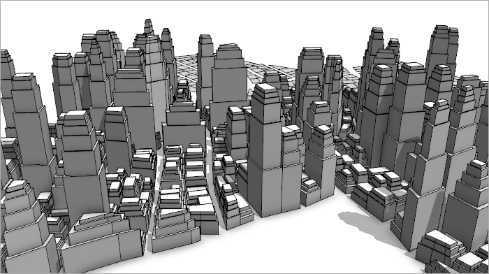 Generated models using recursive shape grammar calls Generated models using recursive shape grammar calls