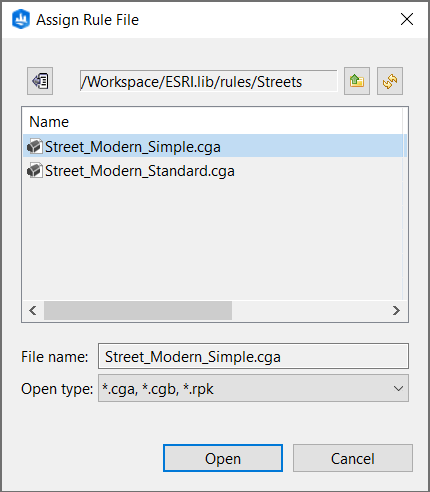 Street_Modern_Simple.cga rule file Street_Modern_Simple.cga rule file