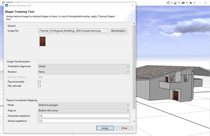 Select both doors and pick the texture. Select both doors and pick the texture.