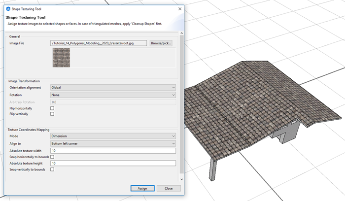 Roof polygons selected to pick the roof texture Roof polygons selected to pick the roof texture