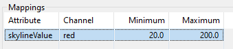 Mapping dialog box Mapping dialog box