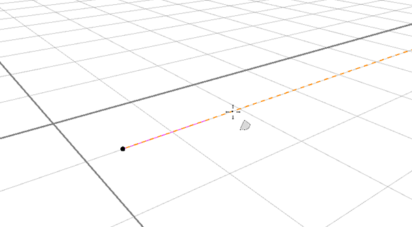 Second point using the polygonal shape creation tool Second point using the polygonal shape creation tool