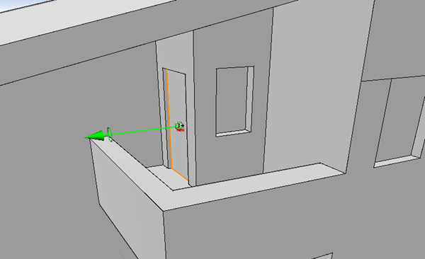 Create the second door on the balcony. Create the second door on the balcony.