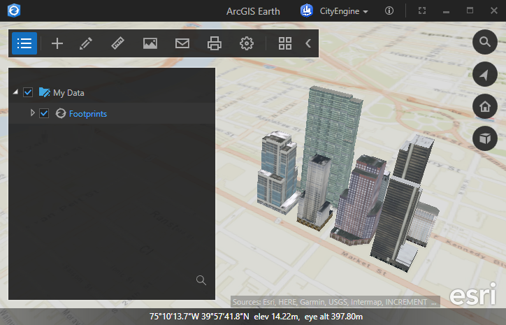 Result in ArcGIS Earth Result in ArcGIS Earth