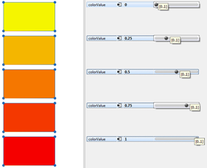 Yellow to red color ramp Yellow to red color ramp