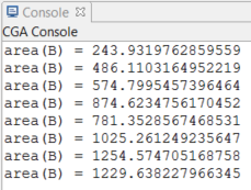Table showing unequal parts areas Table showing unequal parts areas