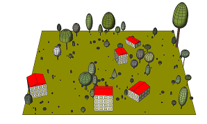 label operation with house blocks label operation with house blocks