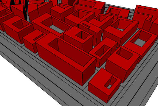 Block filled with O-shapes Block filled with O-shapes