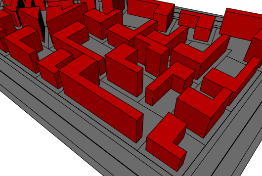 Block filled with L-shapes Block filled with L-shapes