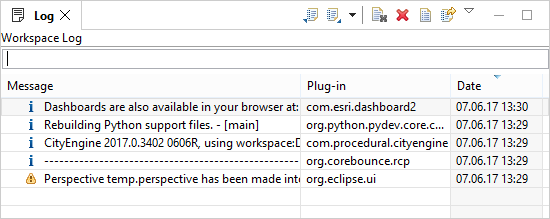 Log window Log window