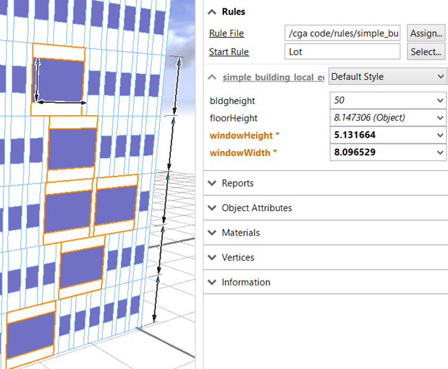 Multiple windows selected for local edits Multiple windows selected for local edits