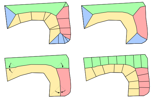 Successive steps of the skeleton subdivision algorithm Successive steps of the skeleton subdivision algorithm