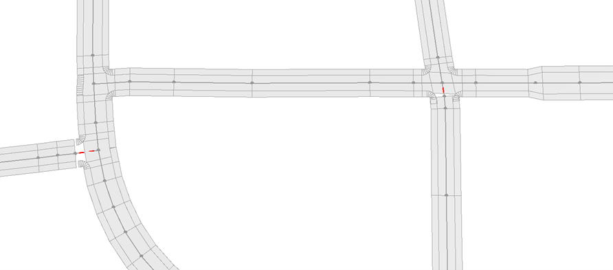 Streets with unnecessary nodes Streets with unnecessary nodes