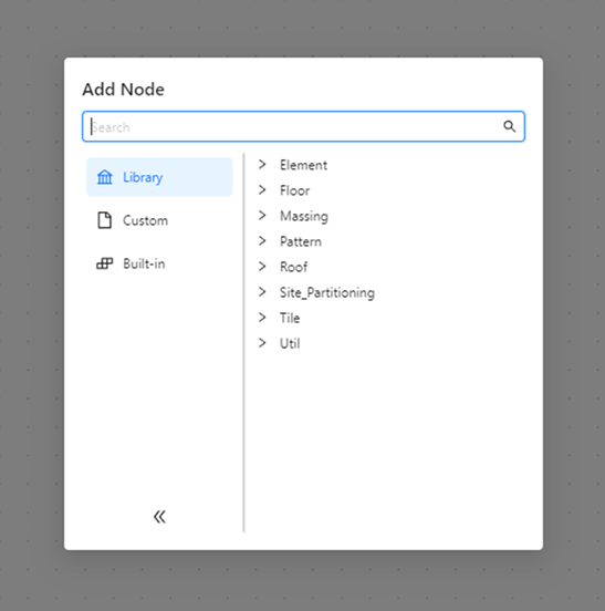 Add Node dialog box Add Node dialog box