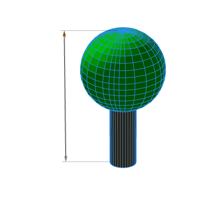 Tree model with handle Tree model with handle
