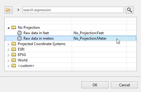 No projection selection No projection selection