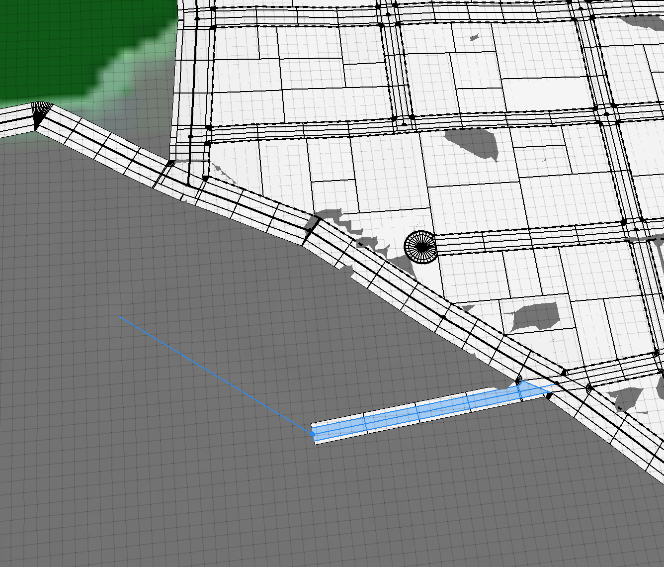 Drawing with polygonal street tool Drawing with polygonal street tool