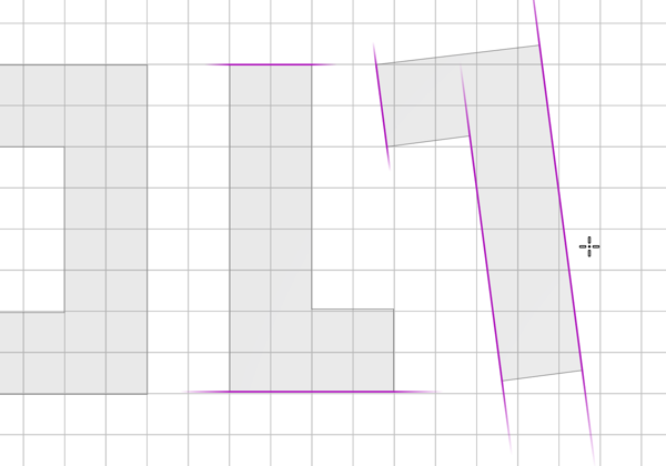 Guides created on L-shaped footprints Guides created on L-shaped footprints