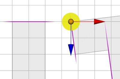 Selected vertex to move Selected vertex to move