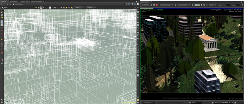 Parthenon with trees Parthenon with trees