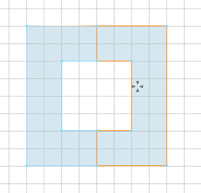 Shape with hole split Shape with hole split
