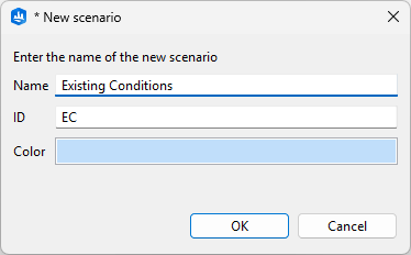 New Existing Conditions scenario New Existing Conditions scenario