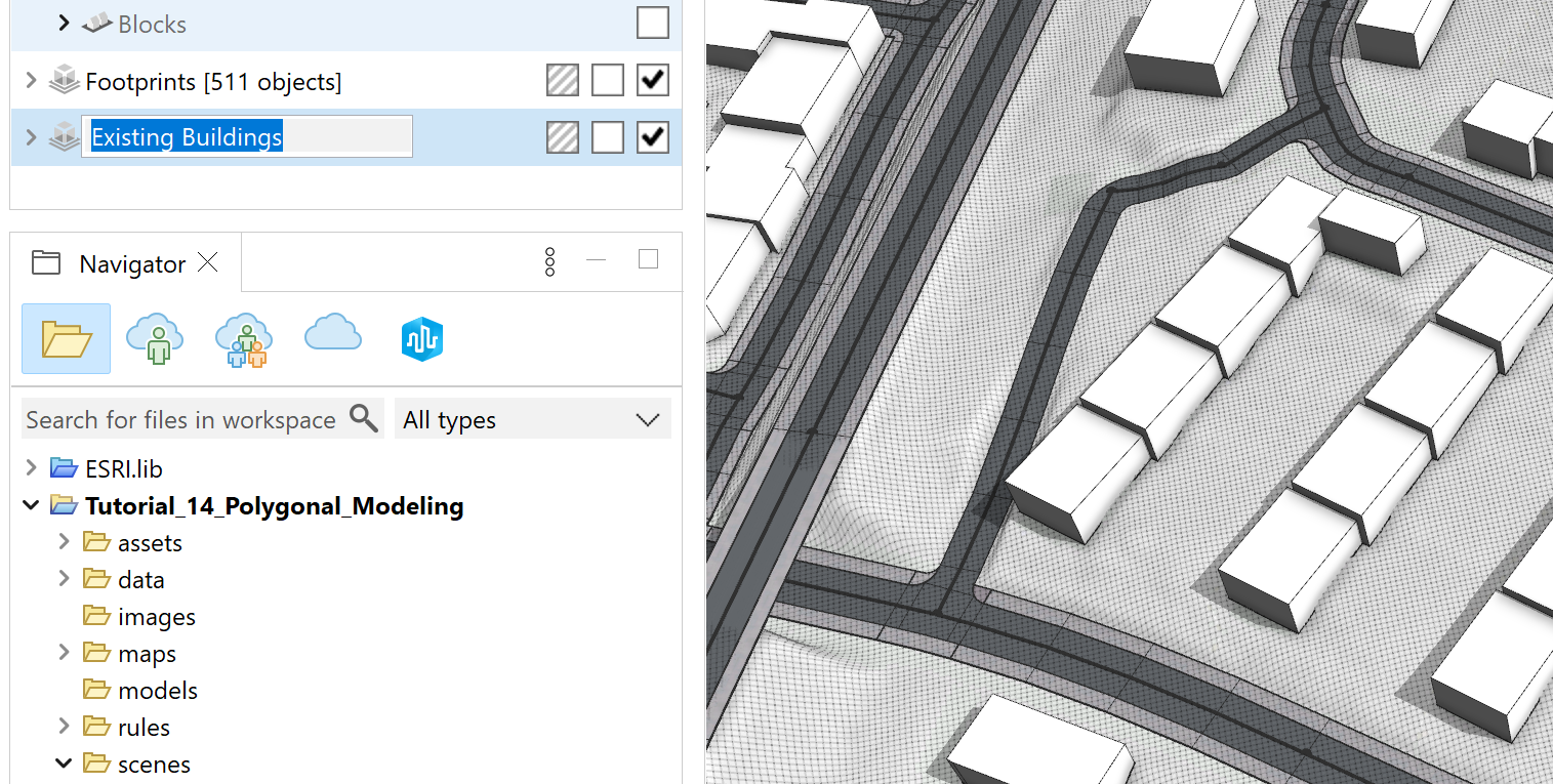 New Existing Conditions layer in Scene Editor New Existing Conditions layer in Scene Editor