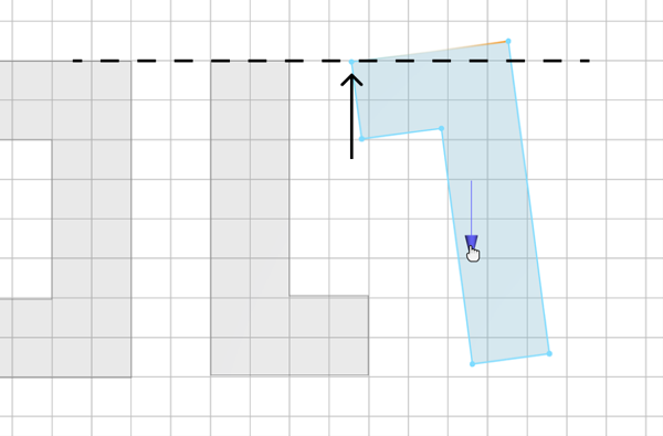 L-shaped footprint moved L-shaped footprint moved