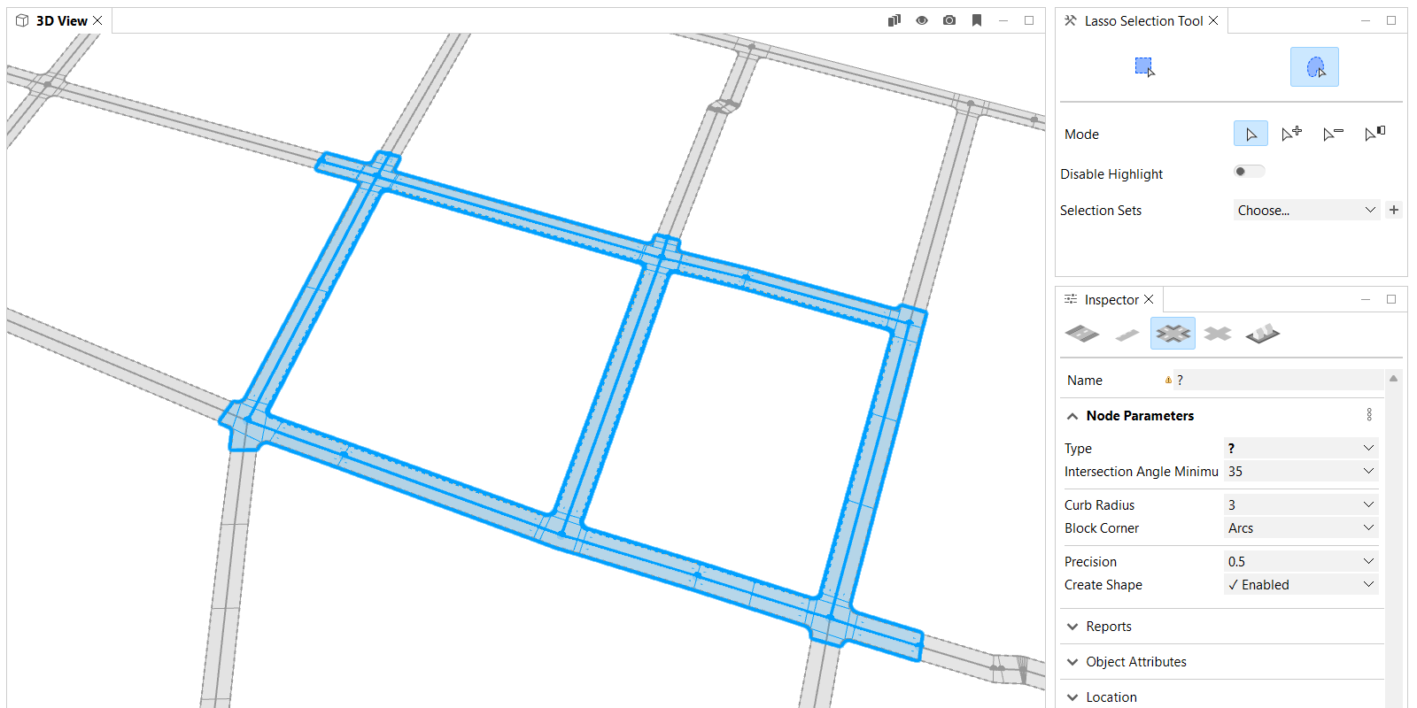 Streets after using Cleanup Graph tool Streets after using Cleanup Graph tool