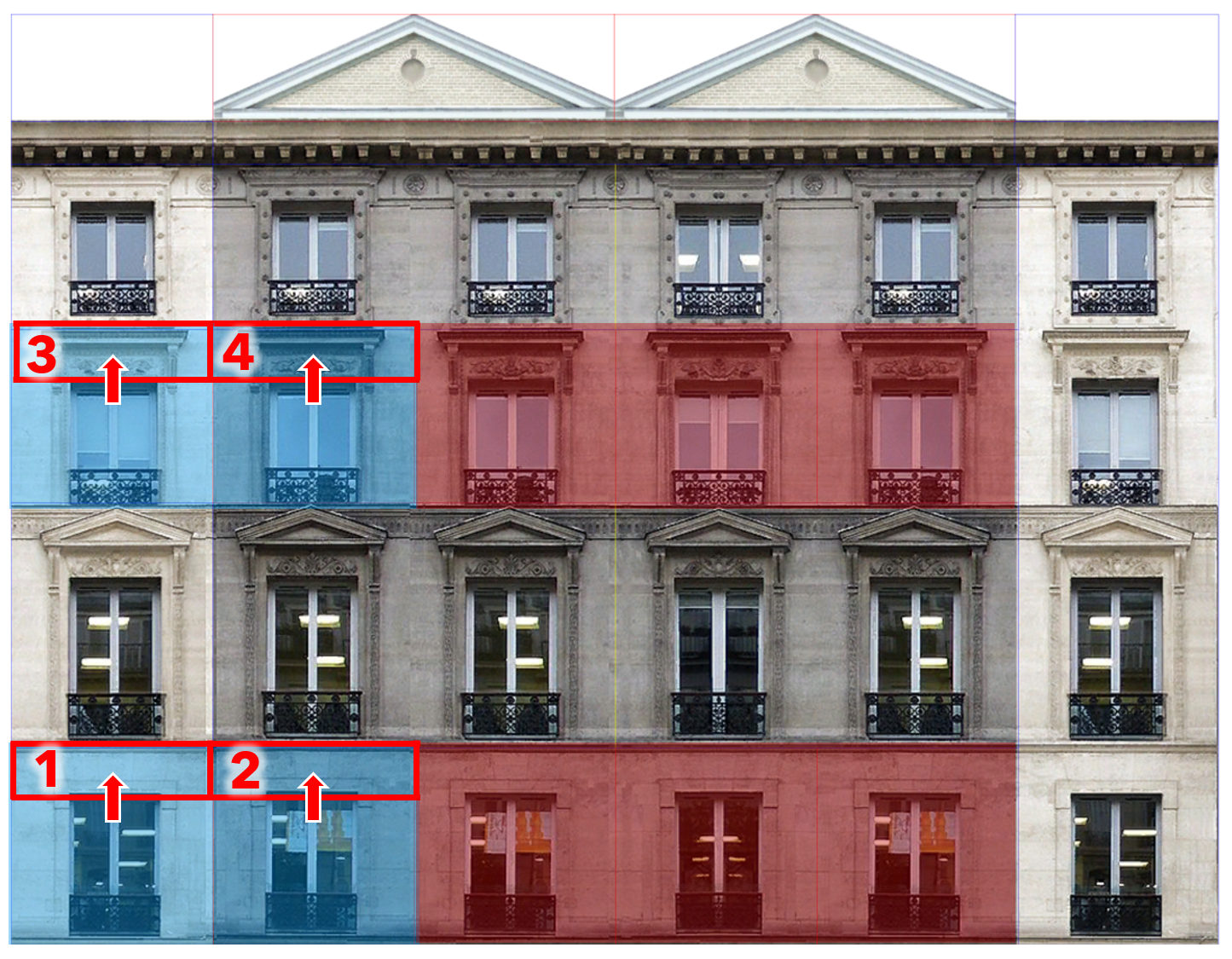 Y Repeat tool used to create regions for unique components Y Repeat tool used to create regions for unique components